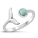Larimar Mermaid Whale Tail Ring